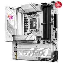 ASUS ROG STRIX B860-G GAMING WIFI Intel B860 LGA1851 DDR5 8600 DP HDMI Type-C 4x M2 USB3.2 Gen 2x2 WiFi 7 + BT AURA RGB 2.5Gbit LAN mATX 14+1+2+1 Güç Aşamaları, 1xGen5 M.2, ASUS AI Advisor, Thunderbolt 4
