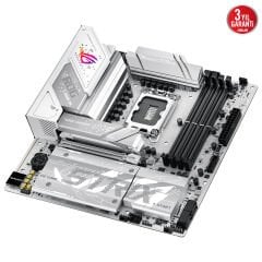 ASUS ROG STRIX B860-G GAMING WIFI Intel B860 LGA1851 DDR5 8600 DP HDMI Type-C 4x M2 USB3.2 Gen 2x2 WiFi 7 + BT AURA RGB 2.5Gbit LAN mATX 14+1+2+1 Güç Aşamaları, 1xGen5 M.2, ASUS AI Advisor, Thunderbolt 4
