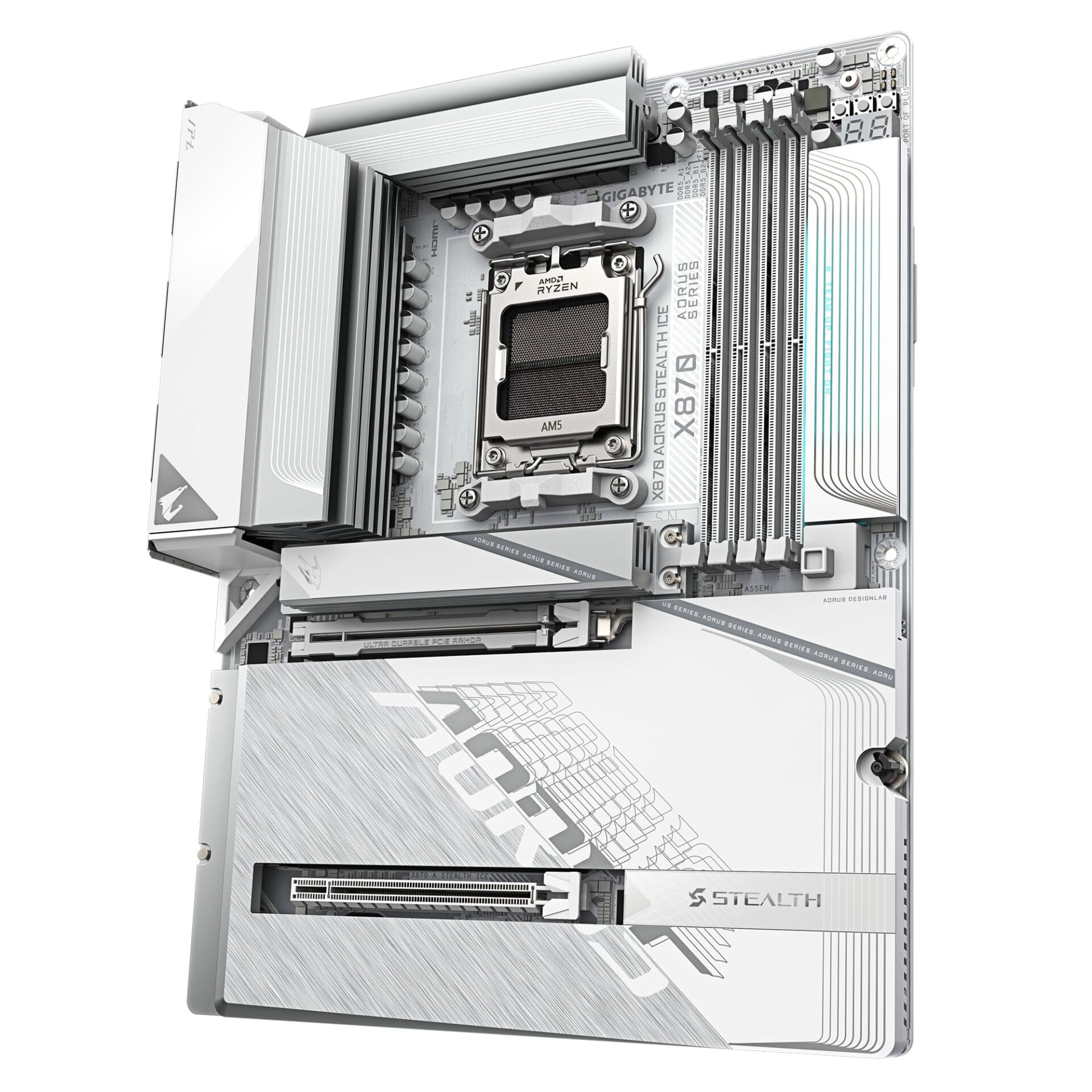 GIGABYTE X870 AORUS STEALTH ICE DDR5 8000Mhz HDMI/DP ATX AM5