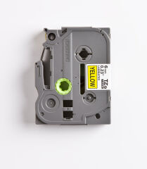 BROTHER P-TOUCH TZE-611 TZE-TAPE 6MM SARI ÜZERİNE SİYAH LAMİNASYONLU ETİKET