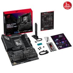 ASUS ROG STRIX B860-F GAMING WIFI INTEL B860 LGA1851 DDR5 9066 DP HDMI 4x M2 USB3.2 Gen 2x2 WiFi 7 + BT AURA RGB 2.5Gbit LAN ATX 16+1+2+1 Güç Aşamaları 1xGen5 M.2 ASUS AI Advisor Thunderbolt 4