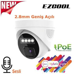 EZCOOL EZ-1045IPS 5MP 2.8MM HIBRIT POE SESLİ IP DOME KAMERA