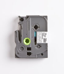 BROTHER P-TOUCH TZE-135 TZE-TAPE 12MM ŞEFFAF ÜZERİNE BEYAZ LAMİNASYONLU ETİKET