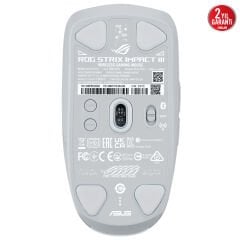 ASUS ROG STRIX IMPACT III WIRELESS ULTRA HAFİF 36000 DPI SENSÖR 2.4GHz BLUETOOTH DEĞİŞTİRİLEBİLİR SWITCH OYUNCU MOUSE BEYAZ