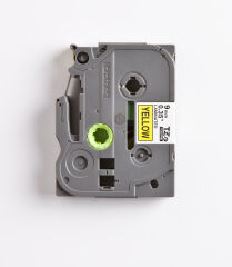 BROTHER P-TOUCH TZE-621 TZE-TAPE 9MM SARI ÜZERİNE SİYAH LAMİNASYONLU ETİKET