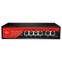 EZCOOL EZ-04PSE 4PORT 4FE+2FE MEGABİT POE SWİTCH 65W