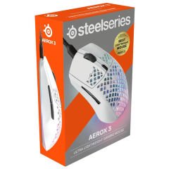 STEELSERIES AEROX 3 MOUSE SNOW 62603