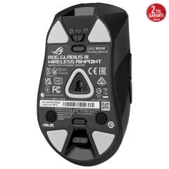 ASUS ROG GLADIUS III WIRELESS AIMPOINT 2.4GHz, BLUETOOTH, 36000 DPI SENSÖR 6 FARKLI PROGRAMLANABİLİR TUŞ, DEĞİŞTİRİLEBİLİR SWITCH OYUNCU MOUSE V2