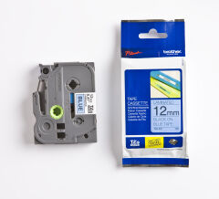 BROTHER P-TOUCH TZE-531 TZE-TAPE 12MM MAVİ ÜZERİNE SİYAH LAMİNASYONLU ETİKET