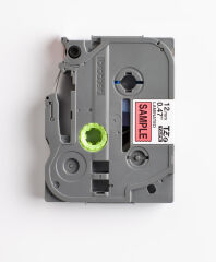 BROTHER P-TOUCH TZE-431 TZE-TAPE 12MM KIRMIZI ÜZERİNE SİYAH LAMİNASYONLU ETİKET