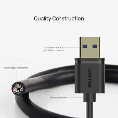 UNITEK USB3.0(M) TO USB3.0(F) KABLO 2MT(Y-C459GBK)
