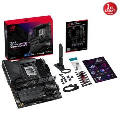 ASUS MB ROG STRIX Z890-E GAMING WIFI INTEL Z890 LGA1851 DDR5 8800 DP HDMI 2XUSB4 7X M2 USB3.2 WIFI 7 + BT AURA RGB 5GBIT LAN ATX 18+1+2+2 GÜÇ AŞAMALARI THUNDERBOLT 4 NITROPATH DRAM TEKNOLOJİSİ NPU BOOST