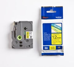 BROTHER P-TOUCH TZE-631 TZE-TAPE 12MM SARI ÜZERİNE SİYAH LAMİNASYONLU ETİKET