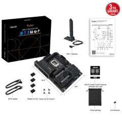 ASUS PROART Z890-CREATOR WIFI Intel Z890 LGA1851 DDR5 9066 HDMI 2xThunderbolt 5 1xUSB4 5x M2 USB3.2 WiFi 7 + BT AURA RGB 10Gbit + 2.5Gbit LAN ATX 16+1+2+2 Güç Aşamaları Thunderbolt 5 Asus Control Center Express