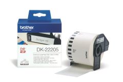 BROTHER P-TOUCH DK-22205 DK ETİKET SÜREKLİ 62MM X 30.48M BEYAZ ÜZERİ SİYAH ETİKET