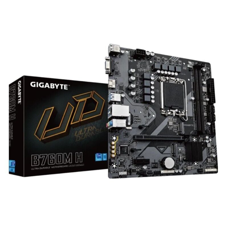 GIGABYTE B760M H DDR5 8000MHZ 1XVGA 1XHDMI 1XM.2 USB 3.2 MATX 1700P (12. / 13. VE 14. NESİL İŞLEMCİ UYUMLU)