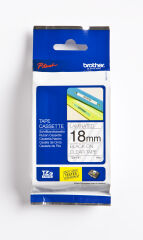 BROTHER P-TOUCH TZE-141 TZE-TAPE 18 MM SİYAH ÜZERİNE ŞEFFAF LAMİNASYONLU ETİKET
