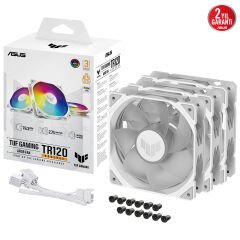 ASUS TUF TR120 REVERSE SOĞUTUCU KASA RADYATÖR FANI TERS HAVA AKIŞI ADRESLENEBİLİR ARGB 120MM 3 IN 1 BEYAZ