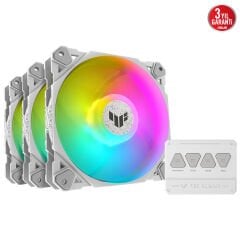 ASUS TUF TF120 SOĞUTUCU KASA RADYATÖR FANI BEYAZ ADRESLENEBİLİR ARGB 120MM 3 IN 1