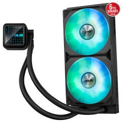 ASUS PRIME LC 240 ARGB SIVI SOĞUTUCU ÖZEL TASARLANMIŞ CPU TEMAS ALANI VE KANATÇIKLI KANALLARA SAHİP SONSUZ AYNA LENS SEÇENEKLERİ OLAN SU BLOĞU, ARGB FANLAR VE AURA AYDINLATMA 6 YIL GARANTİ