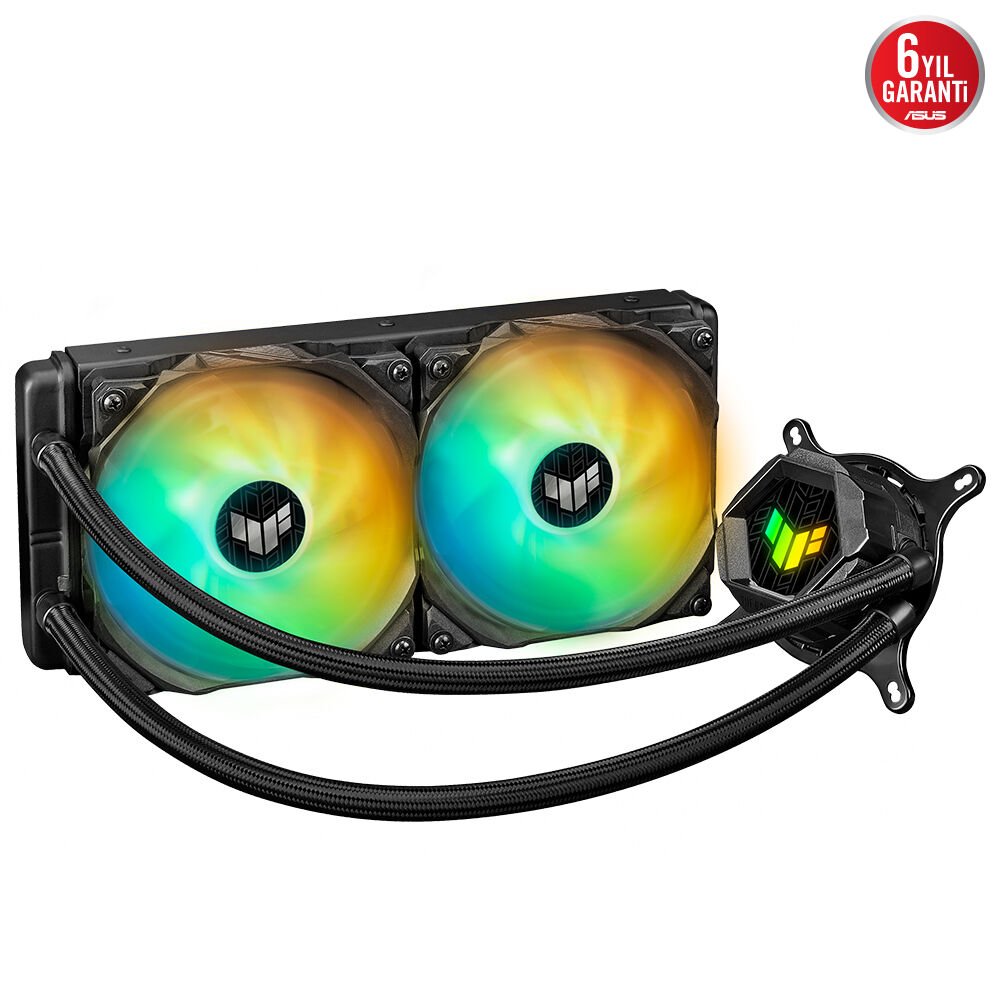 ASUS TUF GAMING LC II 240 ARGB AURA SYNC RGB 120MM*2 ADRESLENEBİLİR RGB FAN CPU SIVI SOĞUTUCUSU 6 YIL GARANTİ