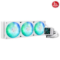 ASUS PRIME LC 360 ARGB SIVI SOĞUTUCU ÖZEL TASARLANMIŞ CPU TEMAS ALANI VE KANATÇIKLI KANALLARA SAHİP SONSUZ AYNA LENS SEÇENEKLERİ OLAN SU BLOĞU, ARGB FANLAR VE AURA AYDINLATMA BEYAZ 6 YIL GARANTİ