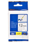 BROTHER P-TOUCH TZE-FX231 TZE-TAPE 12MM BEYAZ ÜZERİNE SİYAH ESNEK LAMİNASYONLU ETİKET