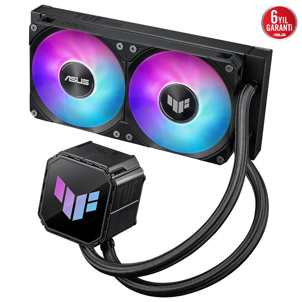 ASUS TUF GAMING LC III 240 ARGB AURA SYNC RGB 120MM*2 ADRESLENEBİLİR RGB FAN CPU SIVI SOĞUTUCUSU 6 YIL GARANTİ