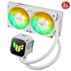 ASUS TUF GAMING LC III 240 ARGB AURA SYNC RGB 120MM*2 ADRESLENEBİLİR RGB FAN CPU SIVI SOĞUTUCUSU BEYAZ 6 YIL GARANTİ