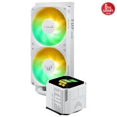 ASUS TUF GAMING LC III 240 ARGB AURA SYNC RGB 120MM*2 ADRESLENEBİLİR RGB FAN CPU SIVI SOĞUTUCUSU BEYAZ 6 YIL GARANTİ