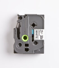 BROTHER P-TOUCH TZE-241 TZE-TAPE 18 MM BEYAZ ÜZERİNE SİYAH LAMİNASYONLU ETİKET