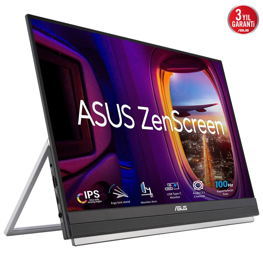ASUS ZenScreen MB229CF 21.5 IPS 1920x1080 5ms 100Hz VESA 3YIL Monitör