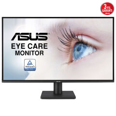 ASUS VA27AQ EYE CARE MONİTÖR 27INC IPS QHD ÇERÇEVESİZ TASARIM HDMI DISPLAYPORT VGA 1MS MPRT DUVAR MONTAJ DESTEĞİ