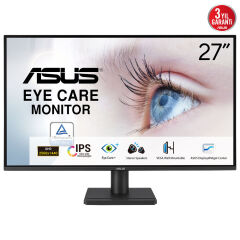 ASUS VA27AQ EYE CARE MONİTÖR 27INC IPS QHD ÇERÇEVESİZ TASARIM HDMI DISPLAYPORT VGA 1MS MPRT DUVAR MONTAJ DESTEĞİ