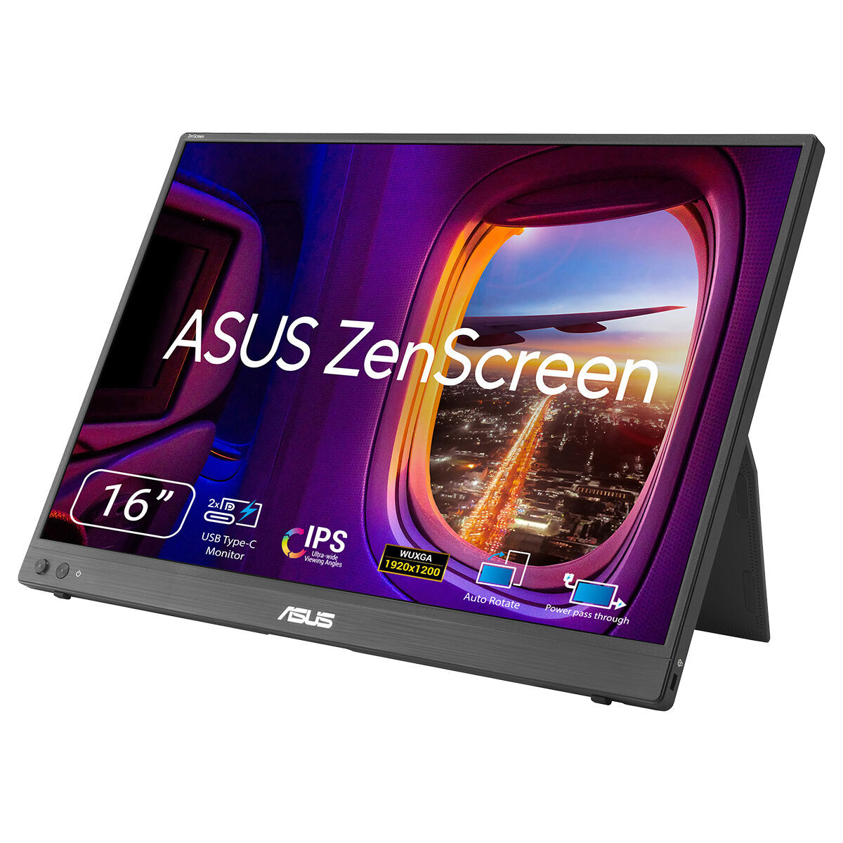 ASUS ZENSCREEN MB16FC TAŞINABİLİR MONİTÖR 16INC WUXGA 1920x1200 IPS PANEL OTOMATİK DÖNDÜRME TRİPOT FLİCKER FREE DÜŞÜK MAVİ IŞIK