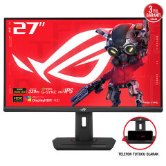 ASUS ROG STRIX XG27ACMS 27 GAMING FAST IPS FREESYNC VE G-SYNC UYUMLU HDR 2K 2560X1440 0.3MS 320HZ 350CD DP HDMI USB-C VESA 3YIL ELMB HDR PIVOT USB-C PD15W MONITÖR