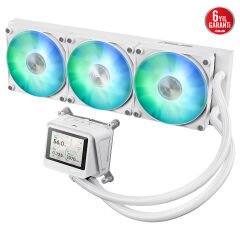 ASUS MAX GAMING LC360 ARGB LCD WHITE – AIO SIVI SOGUTUCU 2.4” IPS EKRAN ARGB FAN + AURA LED BEYAZ 6 YIL GARANTİ