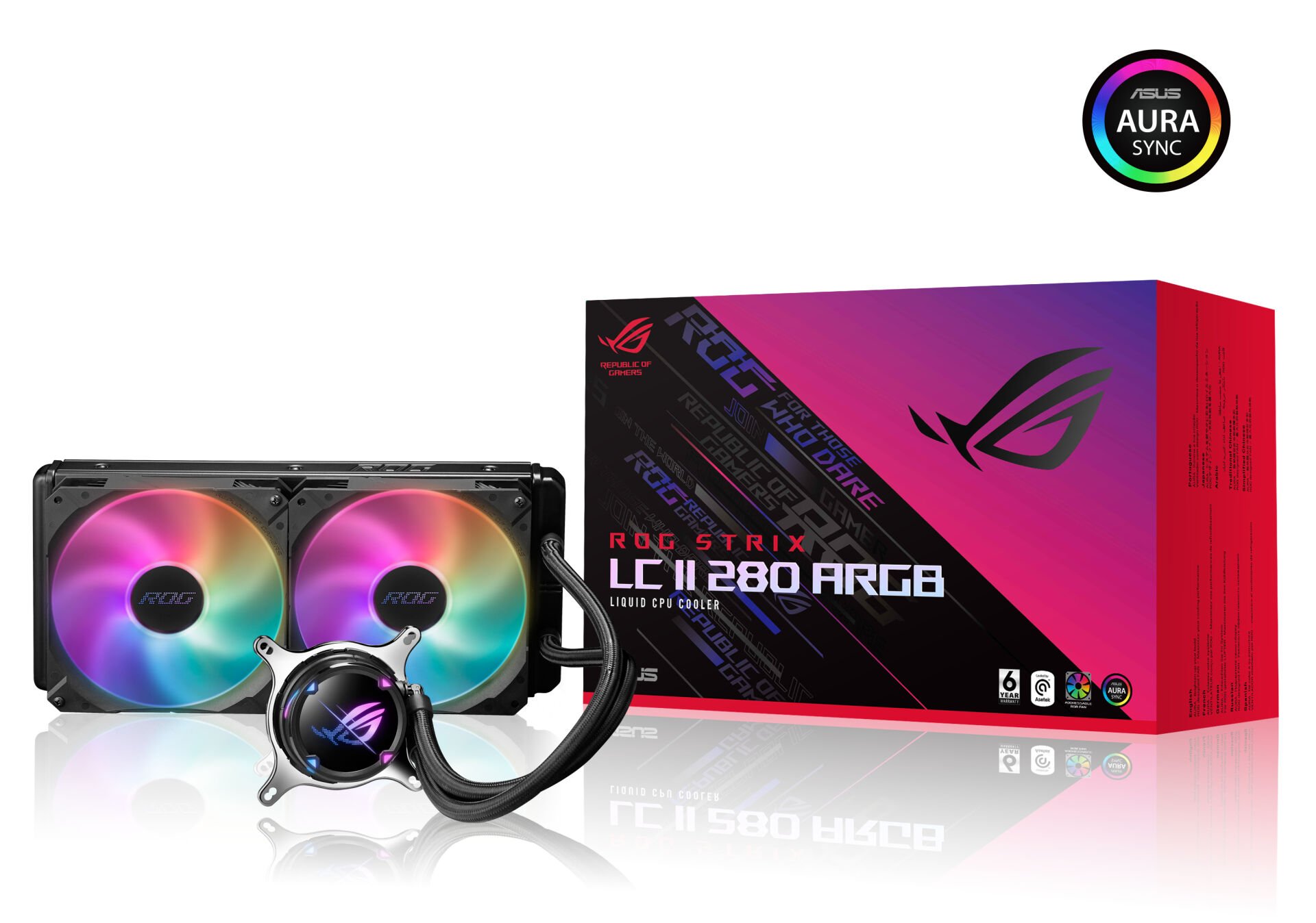 ASUS ROG STRIX LC II 280 ARGB AURA SYNC RGB DUAL ROG 140MM*2 ADRESLENEBİLİR RGB FAN CPU SIVI SOĞUTUCUSU 6 YIL GARANTİ V2