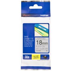 BROTHER P-TOUCH TZE-M941 TZE-TAPE 18MM MAT GÜMÜŞ ÜZERİNE SİYAH LAMİNASYONLU ETİKET