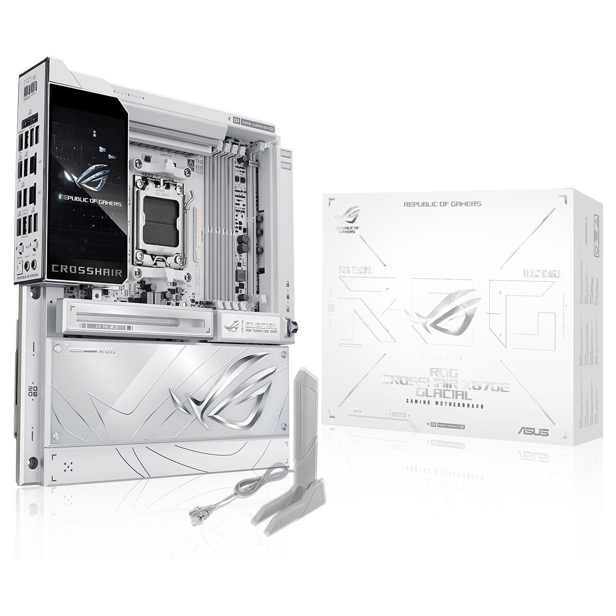 ASUS ROG CROSSHAIR X870E GLACIAL AMD X870E Soket AM5 Genişletilmiş ATX ANAKART