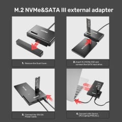 UNITEK USB-C TO M.2 NVME+SATA III DÖNÜŞTÜRÜCÜ (S1232A01-EU)