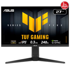 ASUS TUF GAMING VG279QML5A 27 Fast IPS 1920x1080 0.3ms 240Hz 240Hz DP HDMI Hoparlör VESA 3YIL ELMB SYNC, 99% sRGB, Gaming AI, YÜKSEKLİK AYARLI MONİTÖR