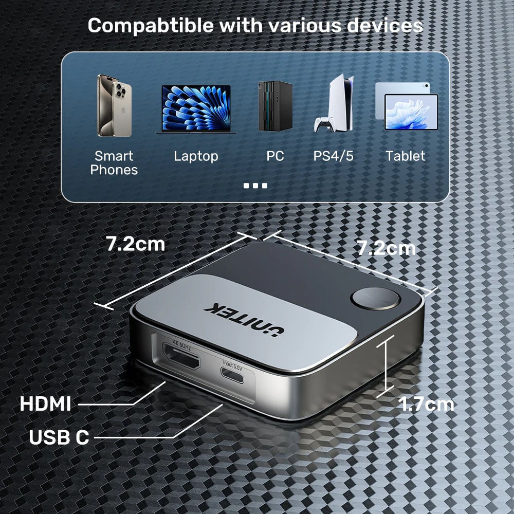 UNITEK 4K KABLOSUZ GÖRÜNTÜ AKTARICI (V1162B01)