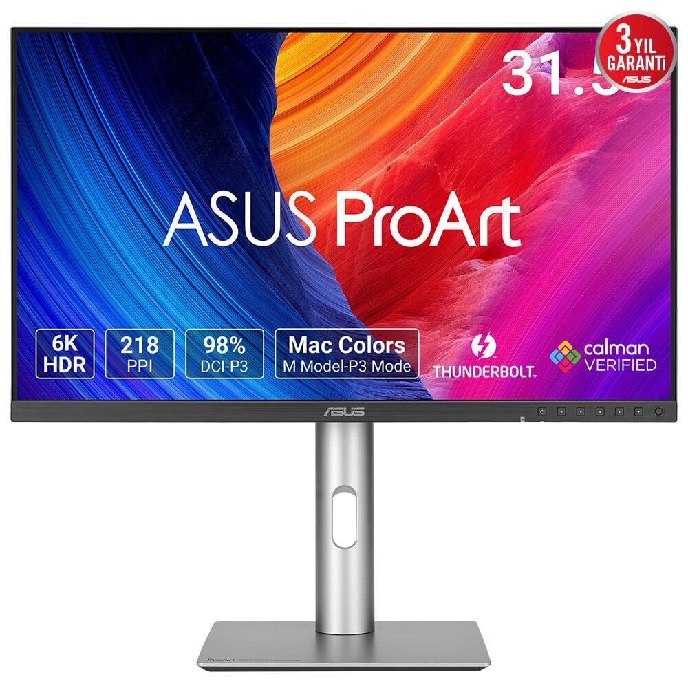 ASUS ProArt PA32QCV 31.5 IPS 6K 6016x3384 5ms 60Hz PİVOT MONİTÖR
