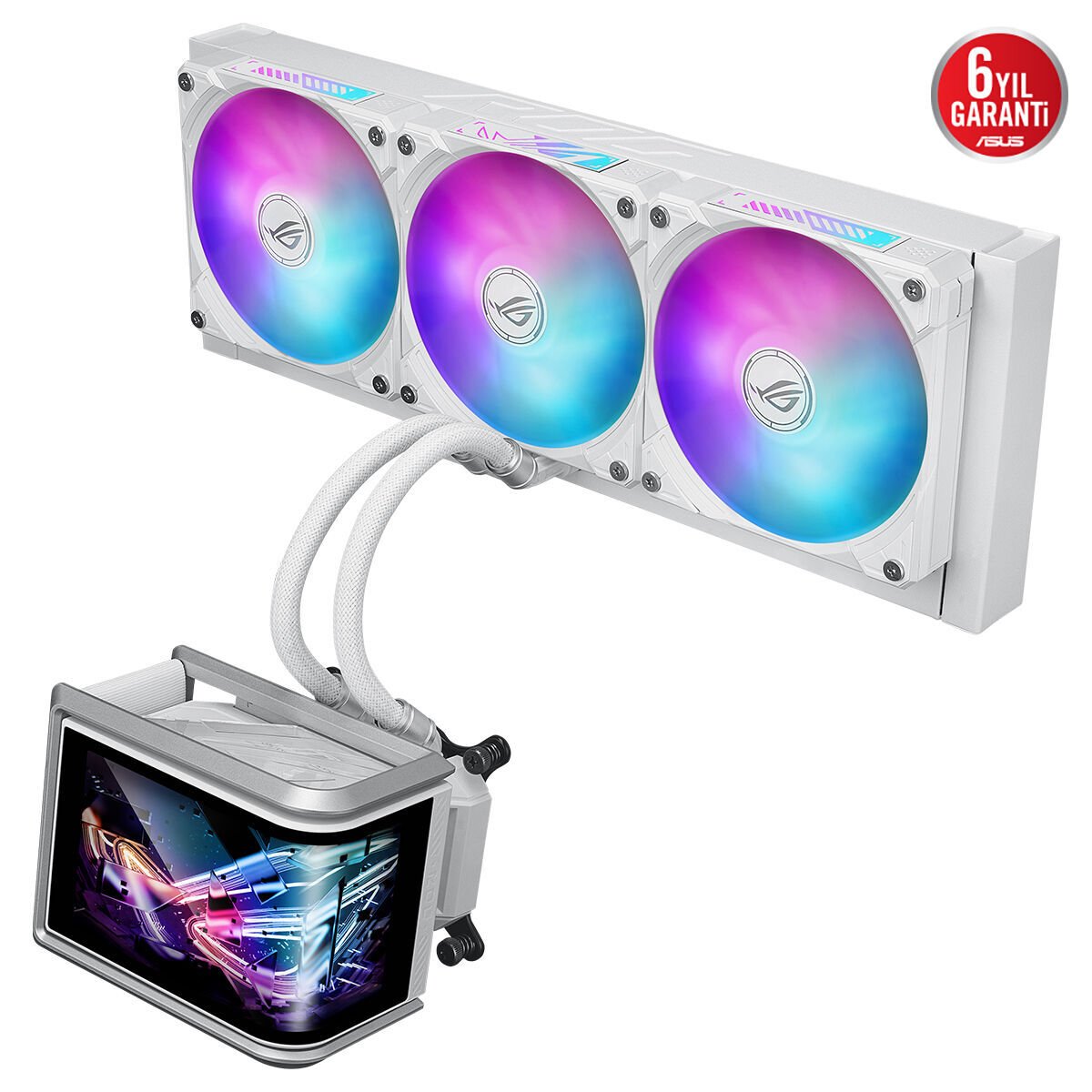 ASUS ROG RYUO IV 360 ARGB WHITE 360 MM SIVI İŞLEMCİ SOĞUTUCU BEYAZ