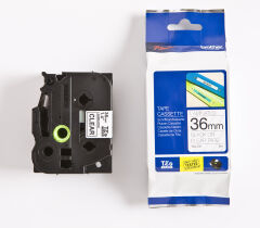 BROTHER P-TOUCH TZE-161 TZE-TAPE 36 MM ŞEFFAF ÜZERİNE SİYAH LAMİNASYONLU ETİKET