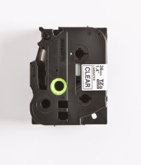 BROTHER P-TOUCH TZE-161 TZE-TAPE 36 MM ŞEFFAF ÜZERİNE SİYAH LAMİNASYONLU ETİKET