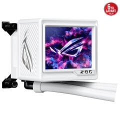 ASUS ROG RYUJIN III 360 ARGB EXTREME SIVI SOĞUTUCU, ASETEK EMMA GEN8 V2 POMPA, YÜKSEK HAVA AKIŞI VE STATİK BASINÇ İÇİN MANYETİK ARGB FANLAR, 3.5'' LCD DONANIM TAKİBİ VE ÖZEL GIFLER - BEYAZ 6 YIL GARANTİ