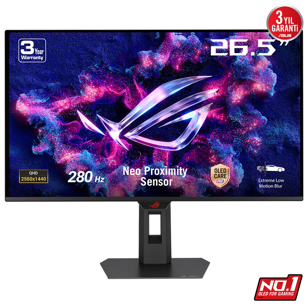 ASUS ROG STRIX XG27ACDMS 26.5 QD-OLED 2560x1440 0.03ms 280Hz MONİTÖR