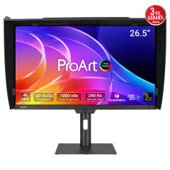 ASUS ProArt PA27USD 26.5 QD-OLED 4K HDR 3840x2160 0.1ms 240Hz PIVOT MONİTÖR